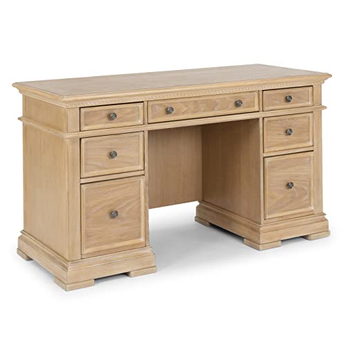 Homestyles Manor House Pedestal Desk, Brown