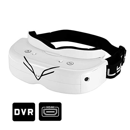 BLACK PEARL FPV DVR Goggles HDMI Input DJI Phantom Drone Compatible FPV Video Headset Flysight Falcon FG01 Upgraded Version FG02 Wireless 5.8Ghz FPV Glasses Support Custom Receive Module Adapter