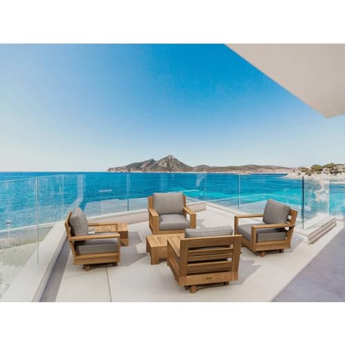 212 Main Madera Deep Seating Set - 6 Piece, Natural Smooth Well Sanded