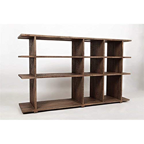 Jofran: 1609-4, Conundrum, Bookshelf, 63"W X 15"D X 37"H, Grey Wash Finish, (Set of 1)