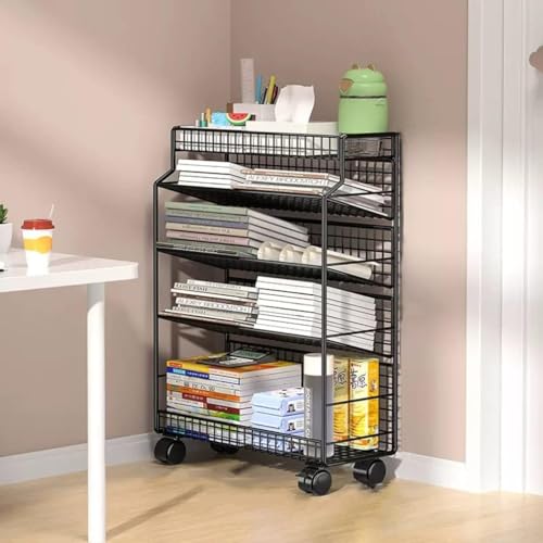 GaRcan Small Bookshelf with Wheels