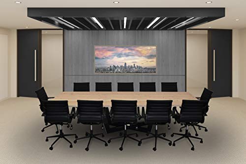 Solis Patio Suprema Conference Table Set, 13-Piece Mid Back Ribbed, Black