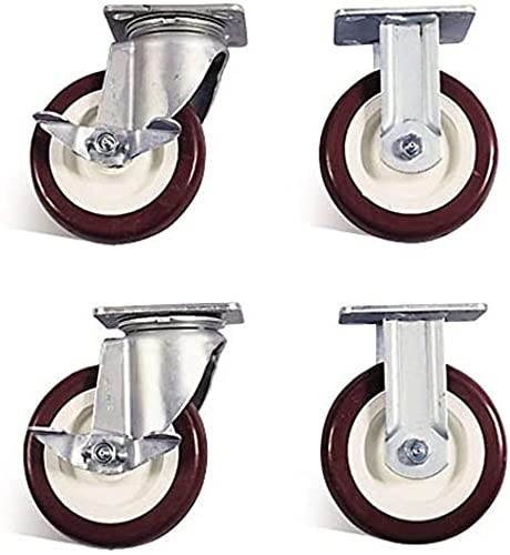 KNAACK 6in. Caster Set - 4-Pk 2240-Lb. Capacity, Polyurethane Wheels, Model# 516