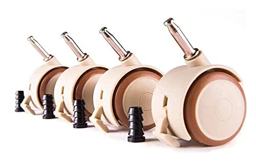 IkiCk 50mm Bed Swivel Castors Wheel with Brake (4pcs) - Furniture Replacement Caster Wheels