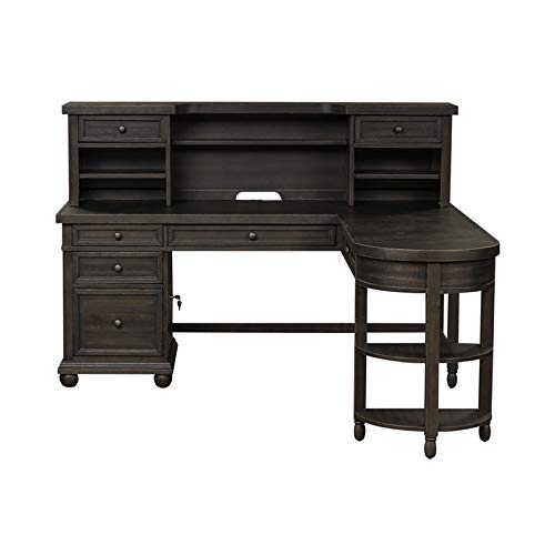Liberty Furniture Harvest Home Black L Shaped Desk Set