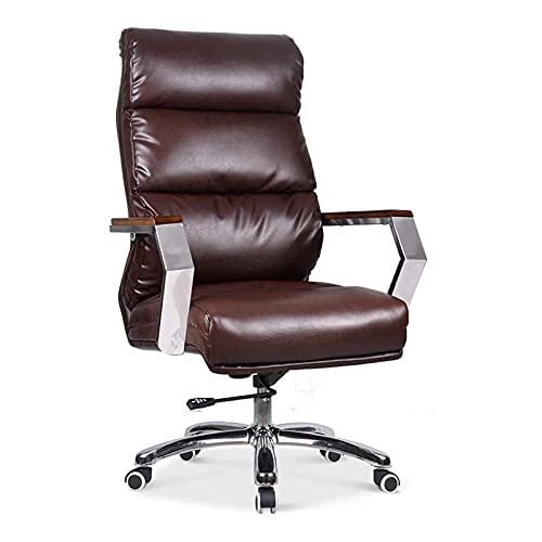 SyLaBy Home Office Desk Boss Ergonomic Computer Gaming Chair Adjustable Massage with Footrest Cowhide