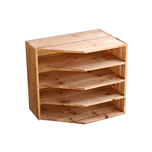 None File Shelves for Office File Cabinets Wooden Document Storage Cabinet 38x25x34cm