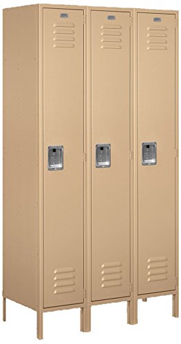Salsbury Industries 51368TN-U 45" Single Tier Extra Wide Standard Metal Locker, Tan Brown