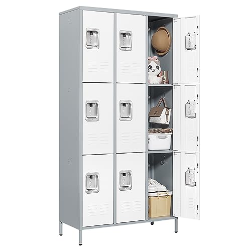 MIIIKO 3 Tier Metal Lockers 3-Wide, 72" Storage Locker Unit