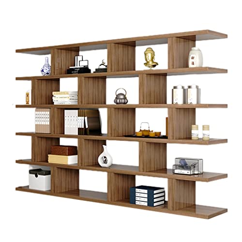 FIFOR Industrial 5 Tier Wood Bookcase, Standing Display Shelf - Brown, 260 * 35 * 200cm