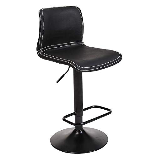 SHPEHP Adjustable Drafting Chair with Backrest & Foot Rest - Peneumatic Lifting Height, Swivel Seat - Black A