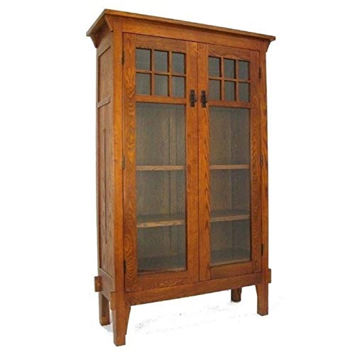 BOWERY HILL 4 Shelf Barrister Bookcase in Oak