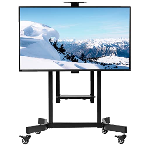 VIVO Motorized Height Adjustable TV Cart for 55-100" Screens up to 264 lbs - Black, STAND-E-TV100