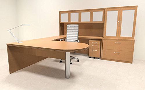 UTM Furniture Modern Contemporary U Shape Executive Office Desk Set, RO-ABD-U28
