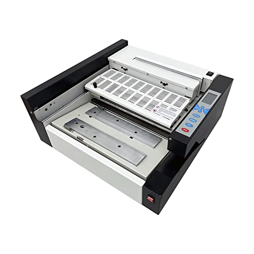 INTSUPERMAI Full-Auto Glue Book Binding Machine A3 Hot Melt Binder with LCD Fault Detection - 110V