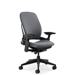 Steelcase Leap Chair by Fully Adjustable - Live Back Technology - Natural Glide System - Thermal Comfort - Firmness Control - Adjustable Arms/Seat Depth - Grey
