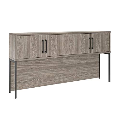 Pemberly Row Traditional Hutch in Light Brown Oak