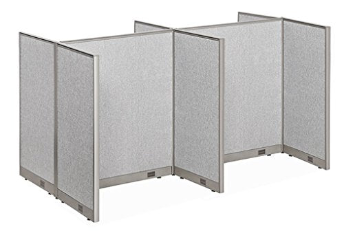 GOF Office Partition Room Divider Panel - 4 Station, Large Fabric Workstation