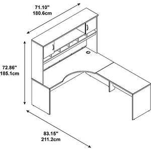 Series C 72W Right Hand Corner L Desk with 72W 2-Door Hutch