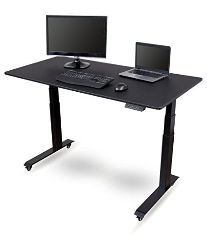 Electric Standing Desks (60 Inches, Black Frame/Black Matte Top)