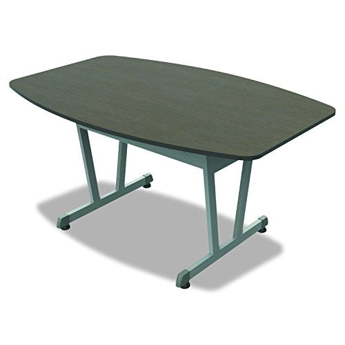 Linea Italia TR724MOC Trento Line Conference Table, 59-1/8w x 39-1/2d x 29-1/2h, Mocha/Metallic Gray
