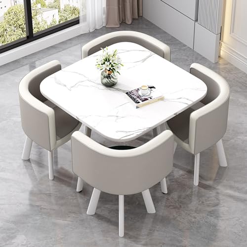 YNAYGDIUGD Coffee Table and Chair Combination Set - Multi-functional Dining and Office Furniture (Color: Sky)