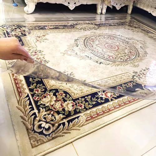 MOGGED Clear PVC Carpet Protector Mat, Waterproof Floor Mat for Hardwood Floors, Home Office Chair Pads - Custom Sizes Available
