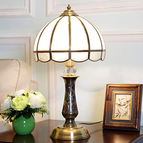 All Copper Desk lamp Bedroom Desk lamp,Bedside lamp,American Village Style Living Room Creative Lamps and Lanterns,Eye Care Safe and Durable-A 30x55cm(12x22inch)