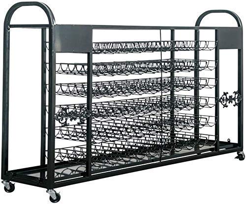 TQQEMFXM Removable Creative School Office Storage Rack with Universal Wheel (Black)