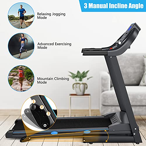 GYMAX Foldable Treadmill 2.25HP Manual Incline Running Machine