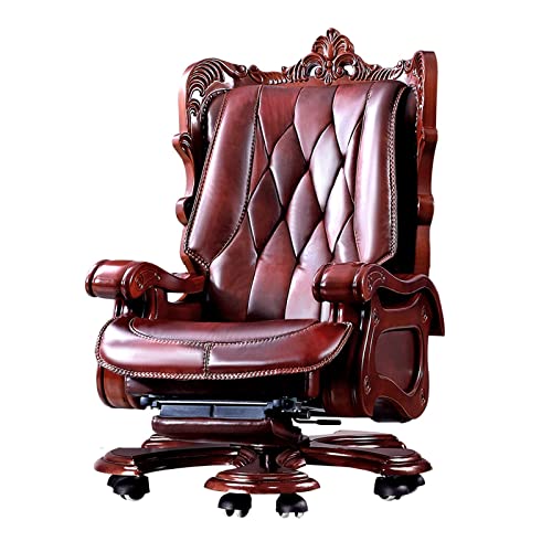 CBLdF Ergonomic Leather Boss Chair with Footrest, High Back Executive Office Chair