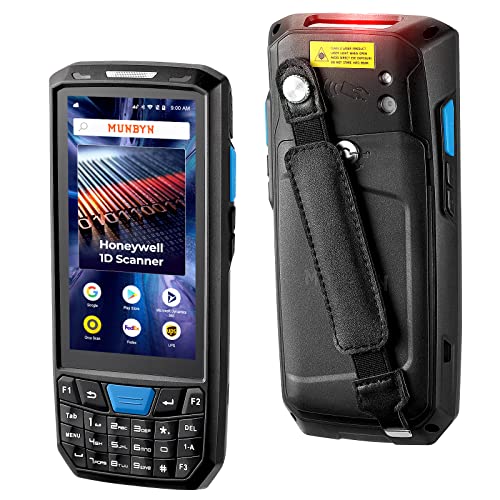 MUNBYN Android Barcode Scanner with Numeric Pad and Honeywell 1D Laser Scanner, 4.5-inch Screen Rugged PDA Handheld - Android 9.0, Wireless Wi-Fi 4G Inventory Warehouse Scanner