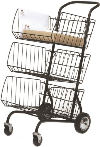 ALBA Corchar Mail Cart Steel 62x95x46 cm Metallic Grey