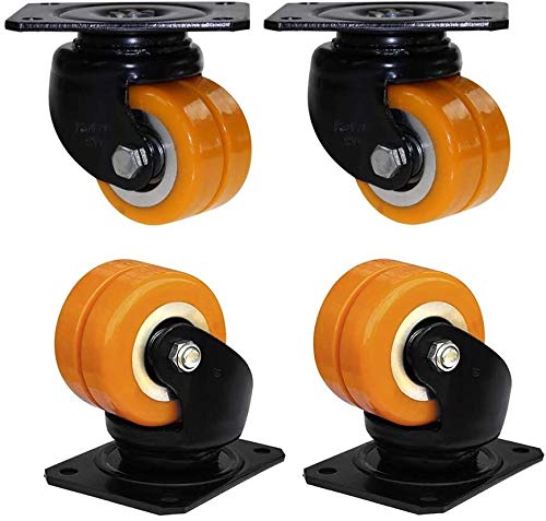 IkiCk Heavy Duty Swivel Furniture Casters with Dual Wheel Bearings