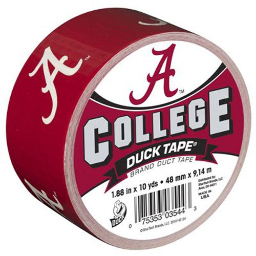 Duck Brand 240257 University of Alabama College Logo Duct Tape, 1.88-Inch by 10 Yards, Single Roll