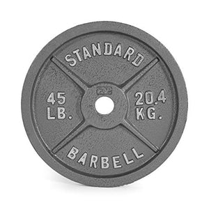 CAP Barbell Olympic 2-Inch Weight Plate, Gray