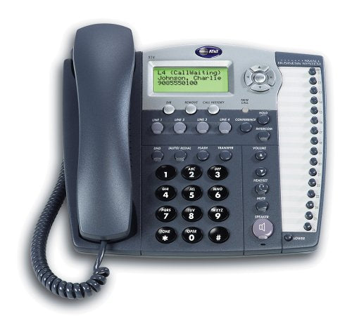 AT&T 974 Small Business System Speakerphone with Intercom and Caller ID/Call Waiting (Titanium Blue)