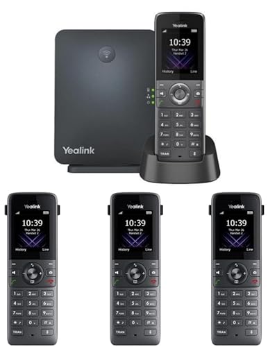 Yealink IP Phone W73P Bundle with W70B Base and W73H Handset + 3-Unit W73H Handset