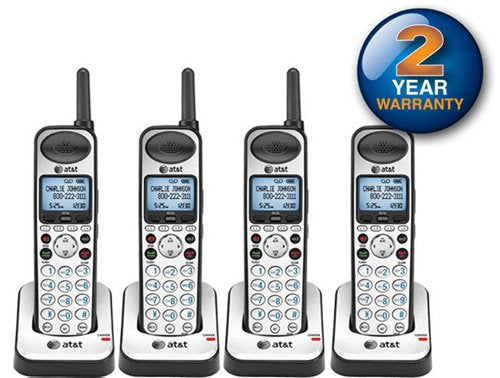 AT&T SB67108 Wireless Handheld Telephone and Charger with New DECT 6.0 Technology (4 Pack)