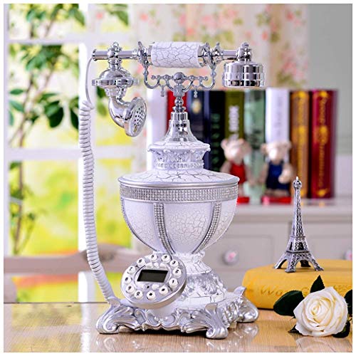 TEmkin European Retro White Resin Fashion Landline Telephone