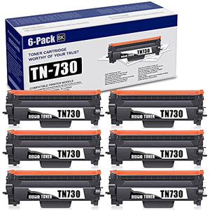 (Black,6-Pack) Compatible Toner Cartridge Replacement for Brother TN730 TN-730 DCP-L2550DW MFC-L2710DW MFC-L2750DW MFC-L2750DWXL HL-L2350DW HL-L2390DW HL-L2395DW Printer Toner, Sold by Angelo.