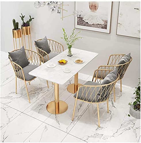 UsmAsk Table and Chair Set for Office, Hotel Lobby, Reception, Dining, Tea Shop - Gray/Green/Gra