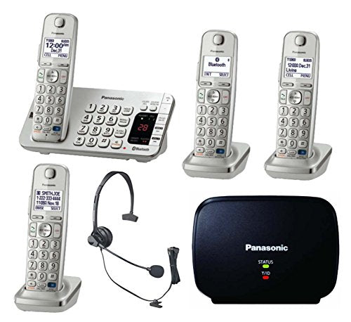 Panasonic KX-TGE274S Link2Cell Bluetooth Cordless Phone - Silver