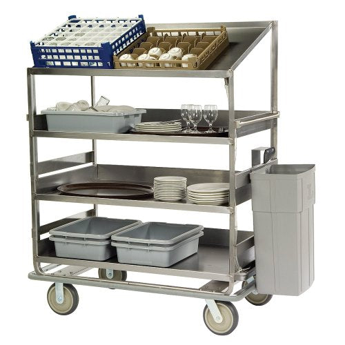 Lakeside Manufacturing Soiled Dish Sorting Cart - B597, 1 Flat 3 Angled
