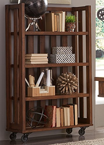 Liberty Furniture 411-HO201 Arlington House Home Office Open Bookcase, 37" x 15" x 60", Cobblestone Brown