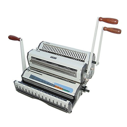 Akiles DuoMac-431 2-in-1 Combo Binding Machine, Punches/Closes 3:1 Pitch Wires & 4:1 Pitch Coil, 20 Sheets Capacity