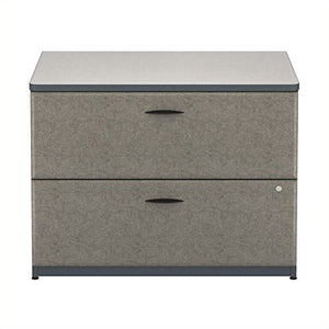 Bush Business Furniture WC84854P Series A Collection 36W 2Dwr Lateral File, Slate/White Spectrum