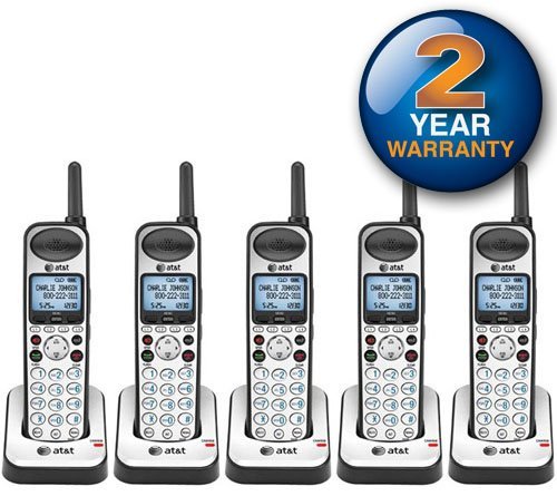 AT&T SB67108 Wireless Handheld Telephone and Charger with New DECT 6.0 Technology (5 Pack)