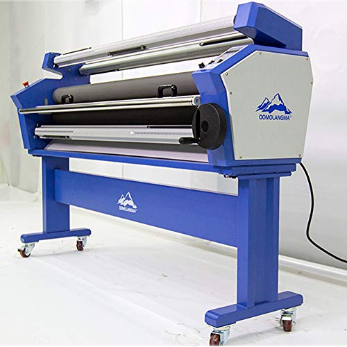 Qomolangma US Stock - 63in Full-auto Wide Format Laminator with Heat Assist & Stand