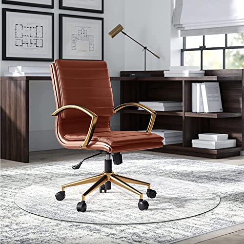KIAYACI Tempered Glass Chair Mat 48" Round x 1/4" Thick for Carpet or Hard Floor
